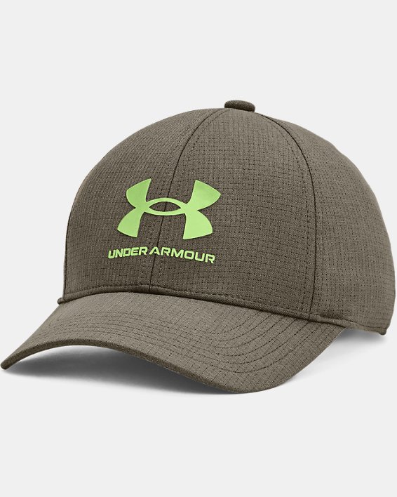 Boys' UA ArmourVent™ Stretch Hat, Green, pdpMainDesktop image number 0